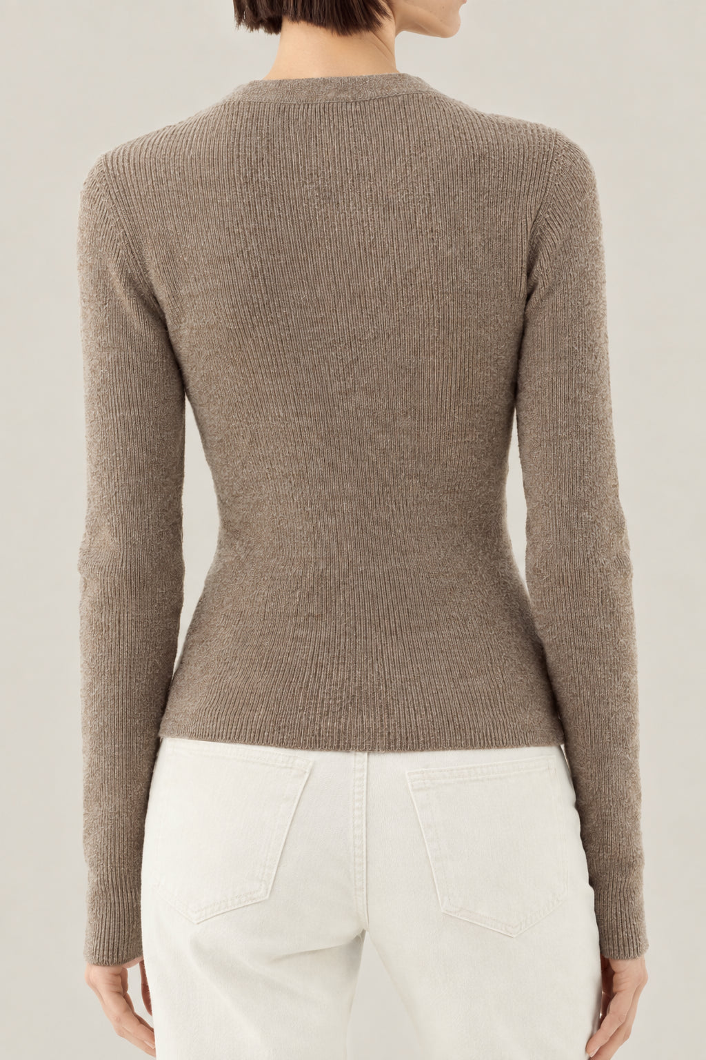 BRUNELLO CUCINELLI WOMEN'S CARIBOU WOOL BLEND BUTTON FRONT SWEATER