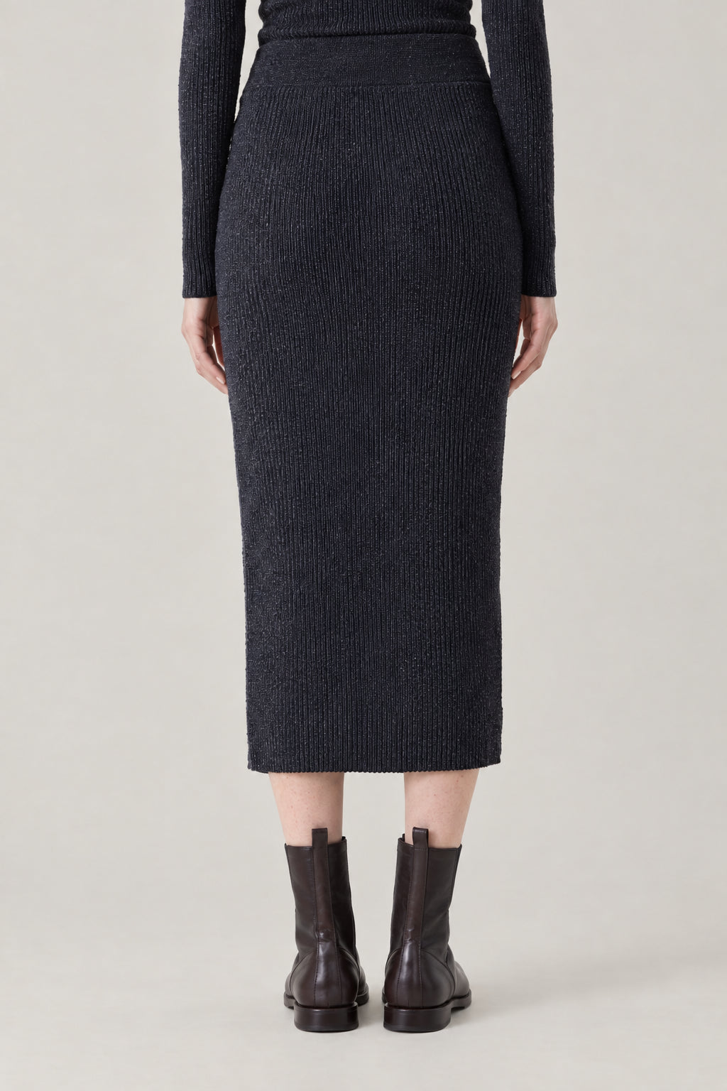 BRUNELLO CUCINELLI WOMEN'S NIGHT SKY WOOL SILK KNIT MIDI SKIRT