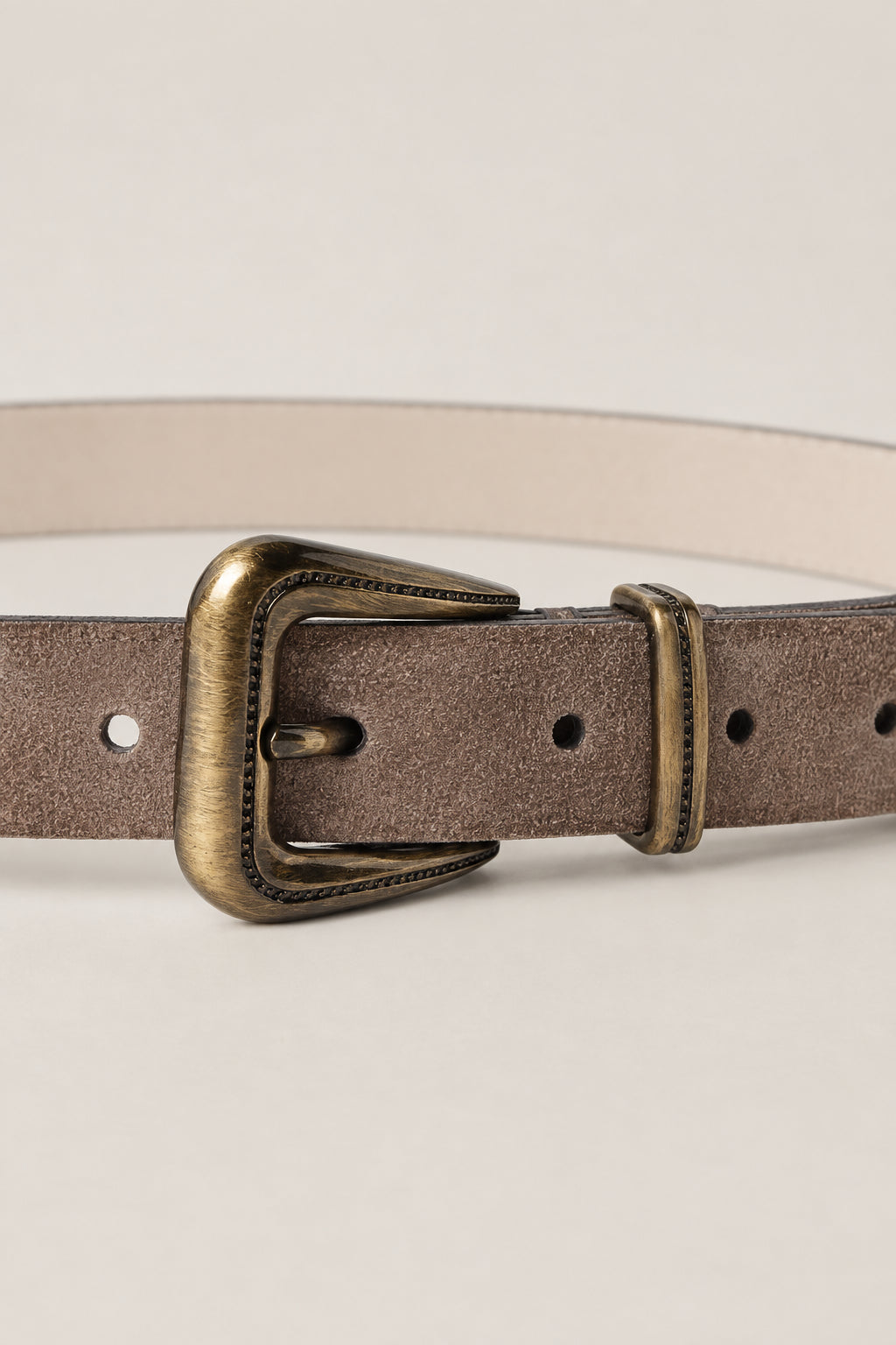 BRUNELLO CUCINELLI WOMEN'S PEAT LEATHER BELT