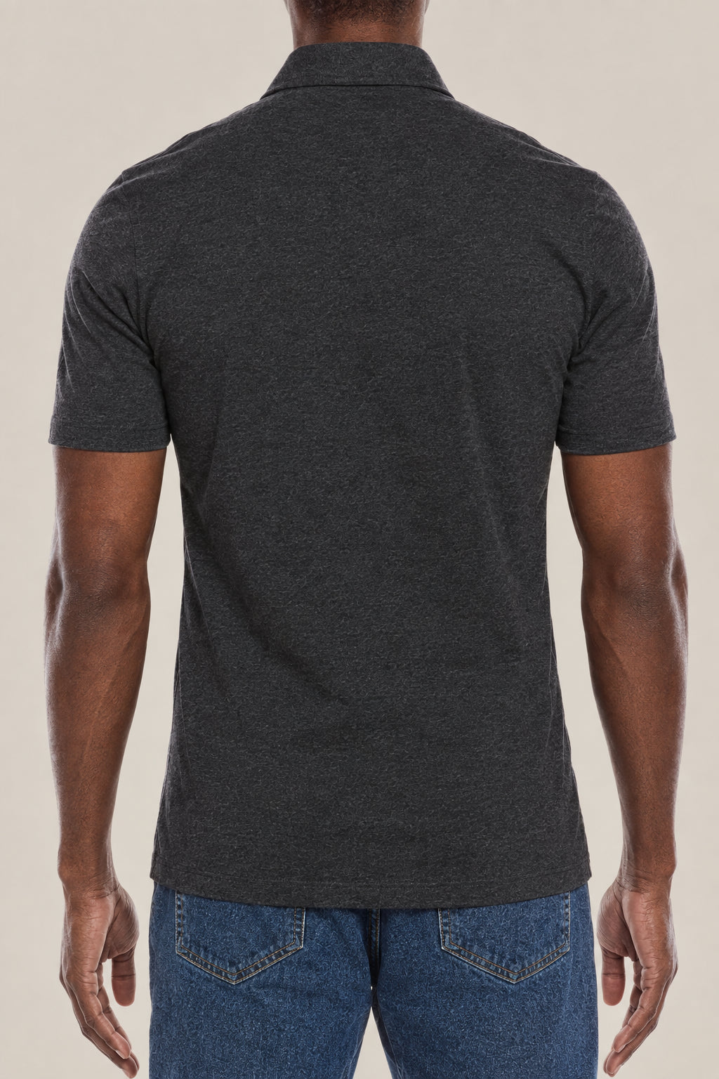 BRUNELLO CUCINELLI MEN'S ANTHRACITE SHORT SLEEVE POLO SHIRT