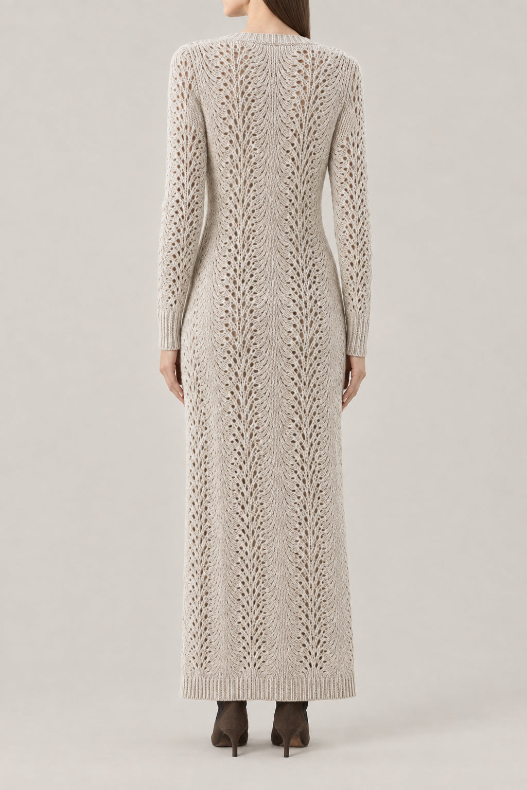 BRUNELLO CUCINELLI WOMEN'S FEATHER STRACCIATELLA KNIT MAXI DRESS
