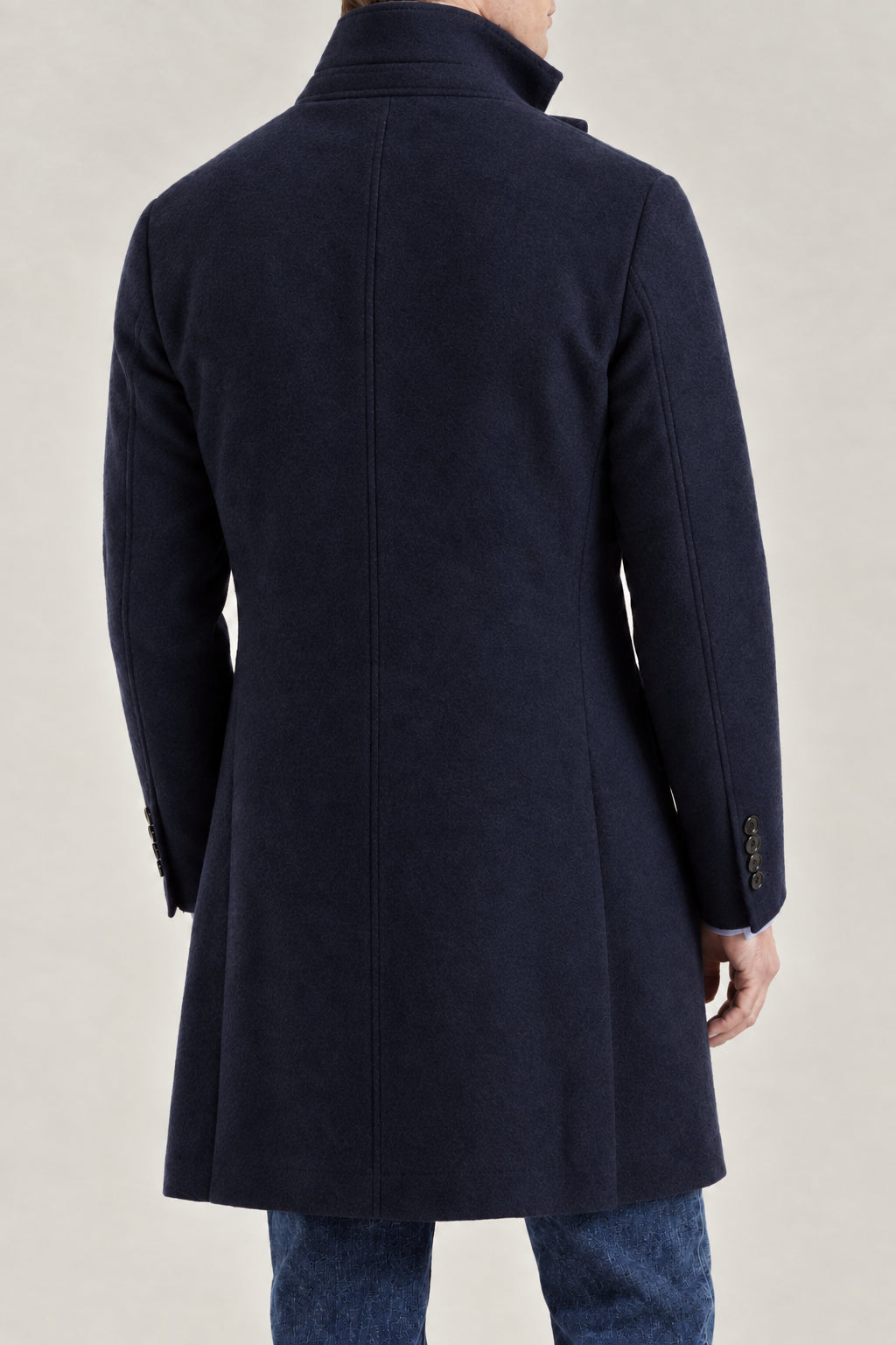 BRUNELLO CUCINELLI MEN'S COBALT BLUE WOOL SINGLE BREASTED JACKET