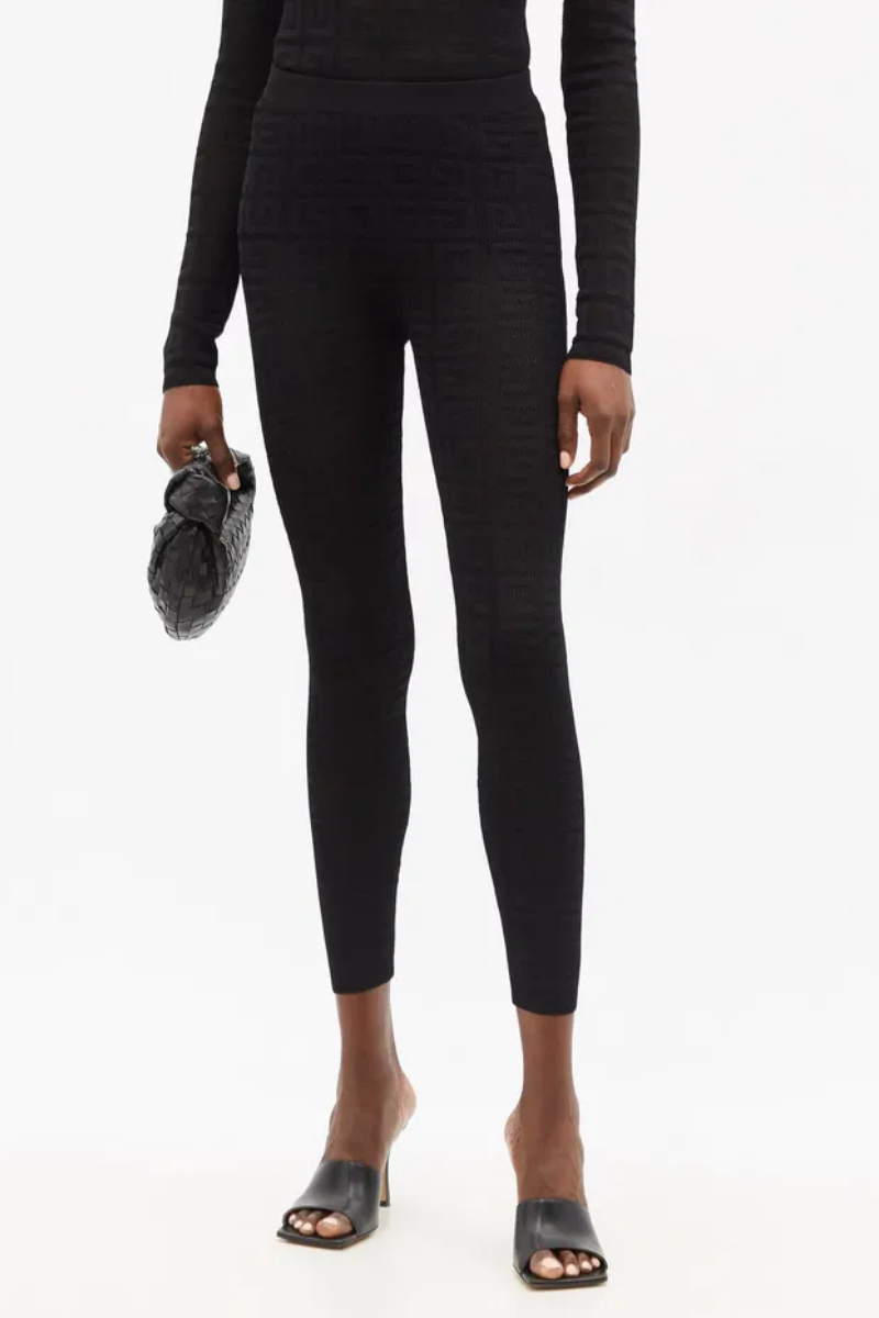Givenchy Stretch Lace Monogram Legging_Black