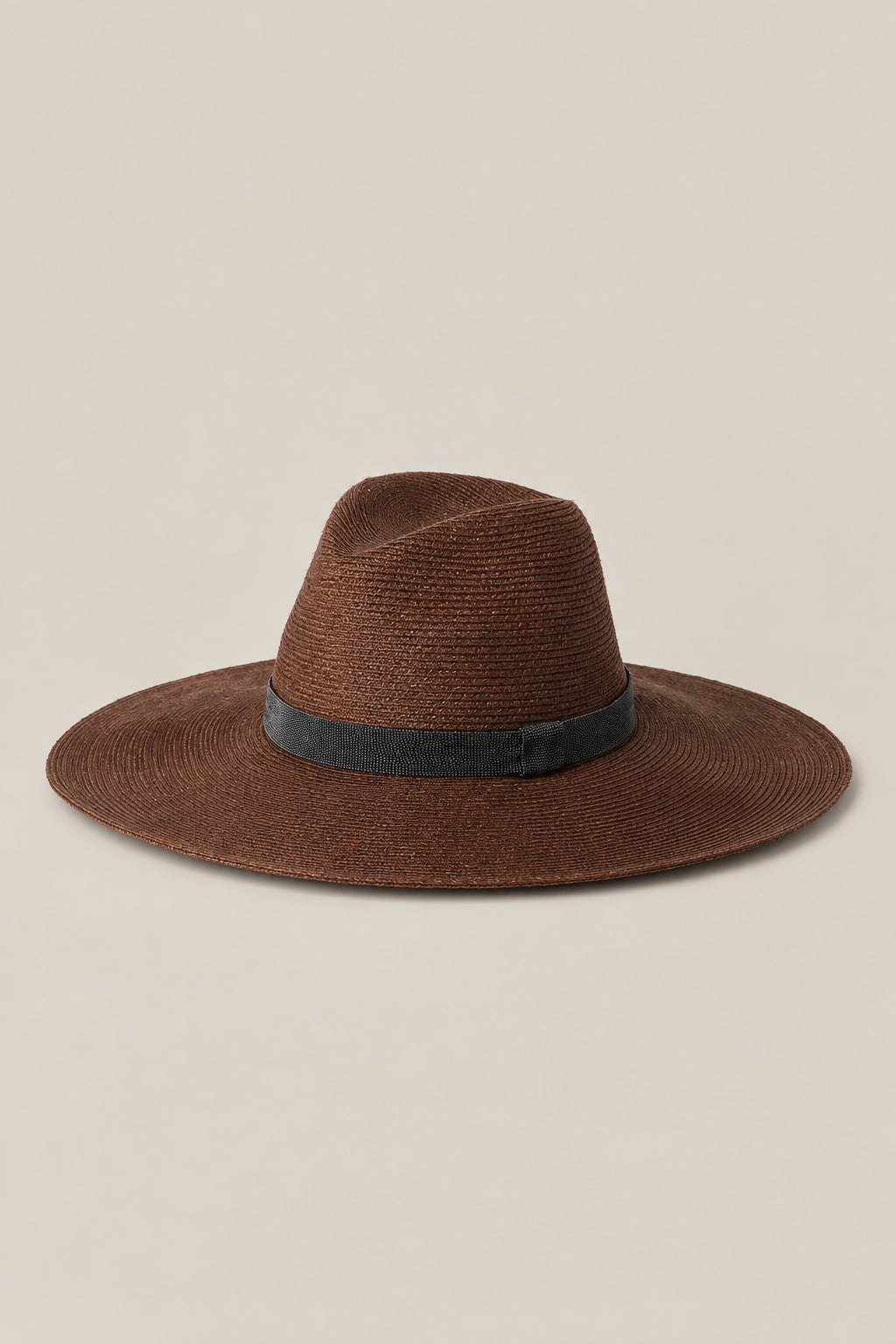 BRUNELLO CUCINELLI WOMEN'S BROWN WIDE BRIM STRAW HAT