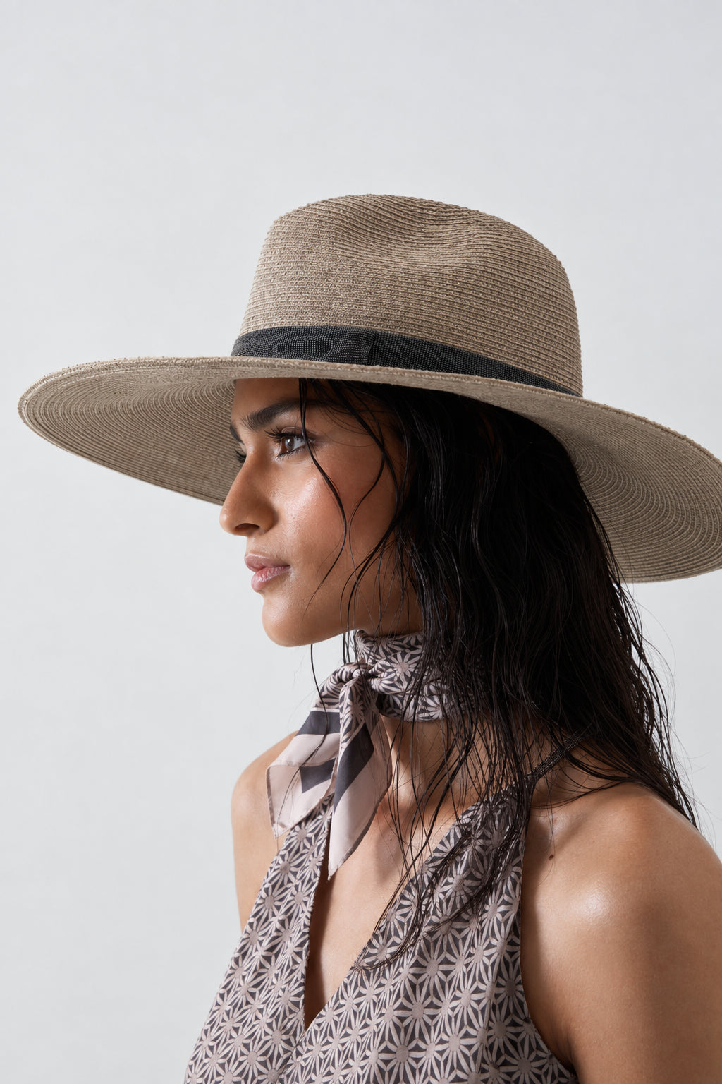 BRUNELLO CUCINELLI WOMEN'S DESERT WIDE BRIM STRAW HAT