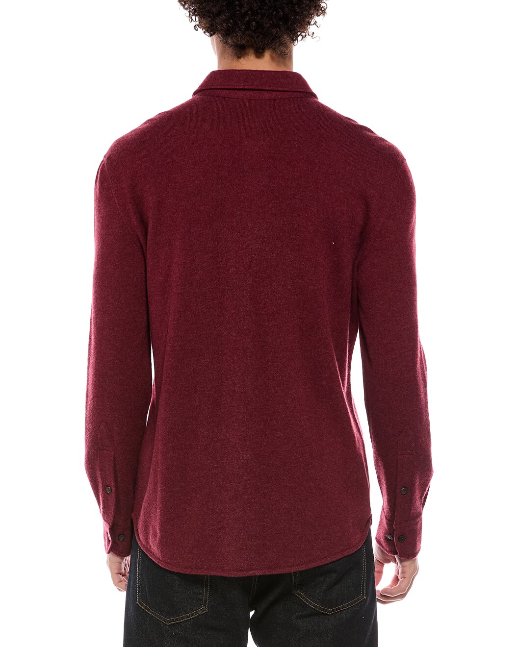 BRUNELLO CUCINELLI MEN'S BARBERA WOOL SILK BLEND SHIRT SWEATER