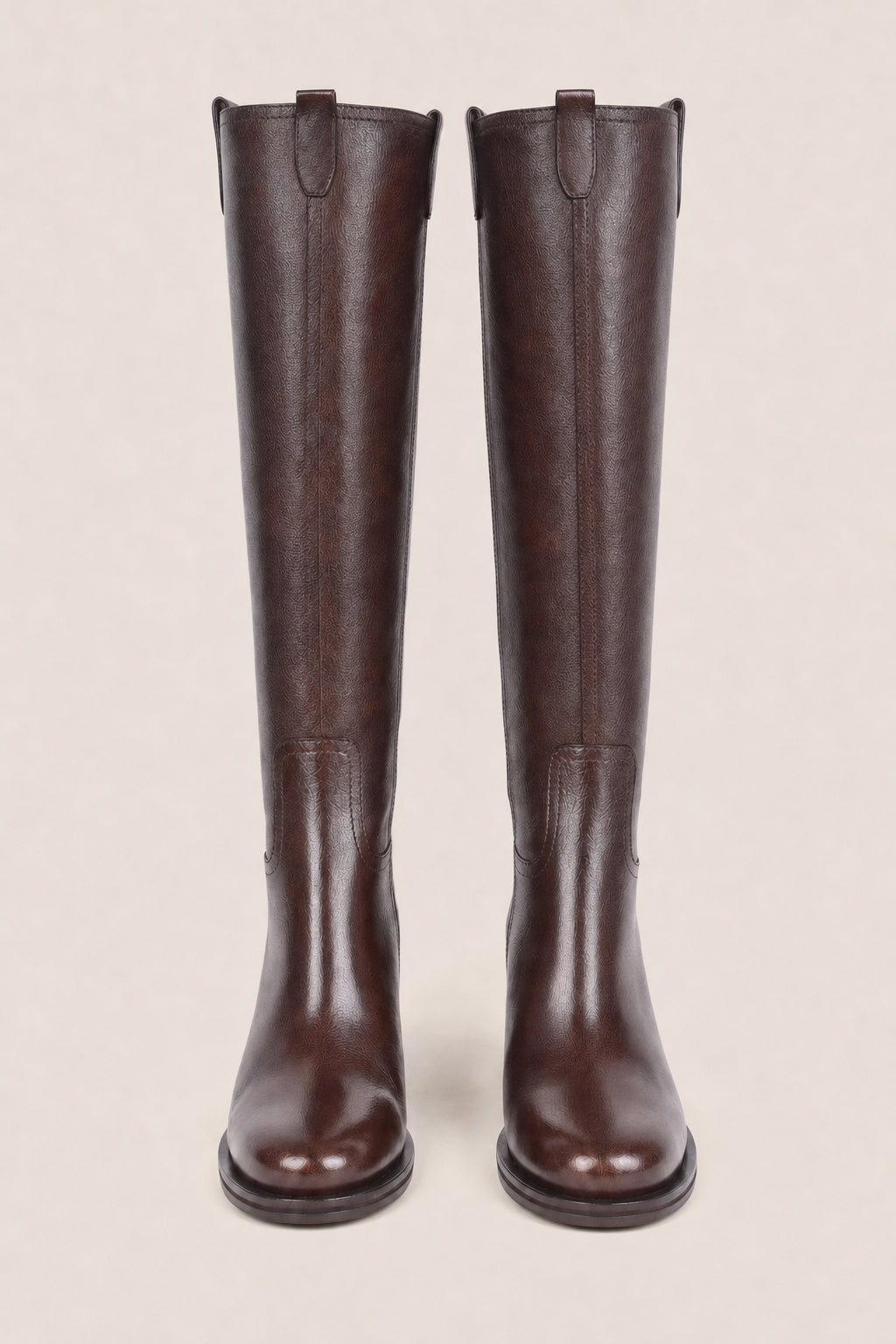 BRUNELLO CUCINELLI WOMEN'S TESTA MORO LEATHER KNEE HIGH BOOTS