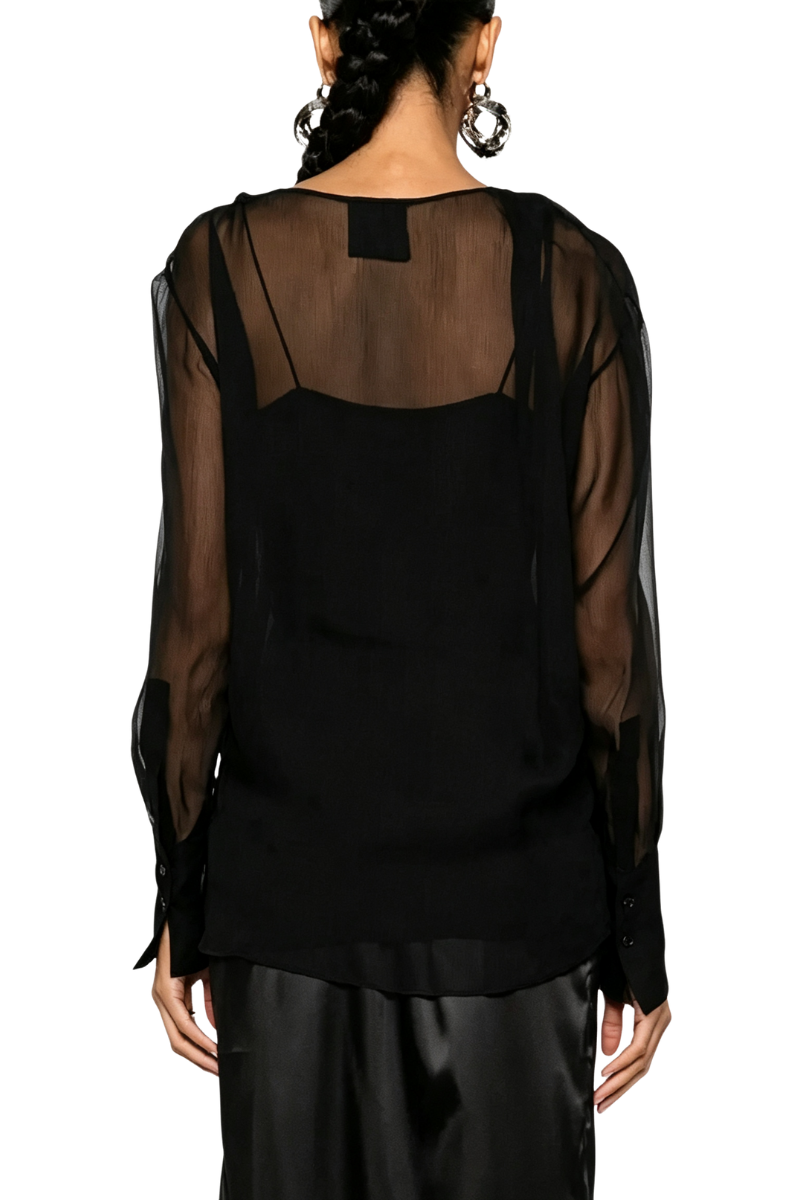 Givenchy Drapped Shirt Black BW618Q152V