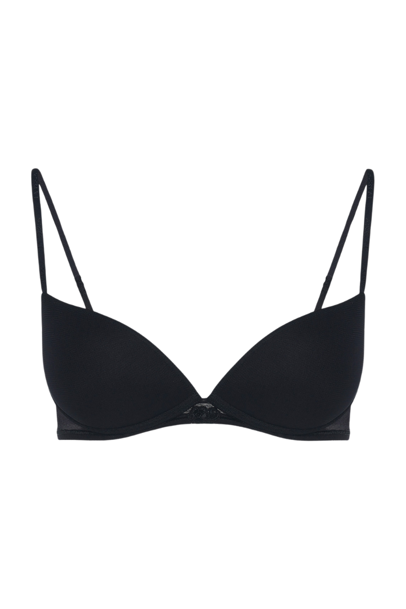 La Perla Black Push-Up Bra with Leavers Lace