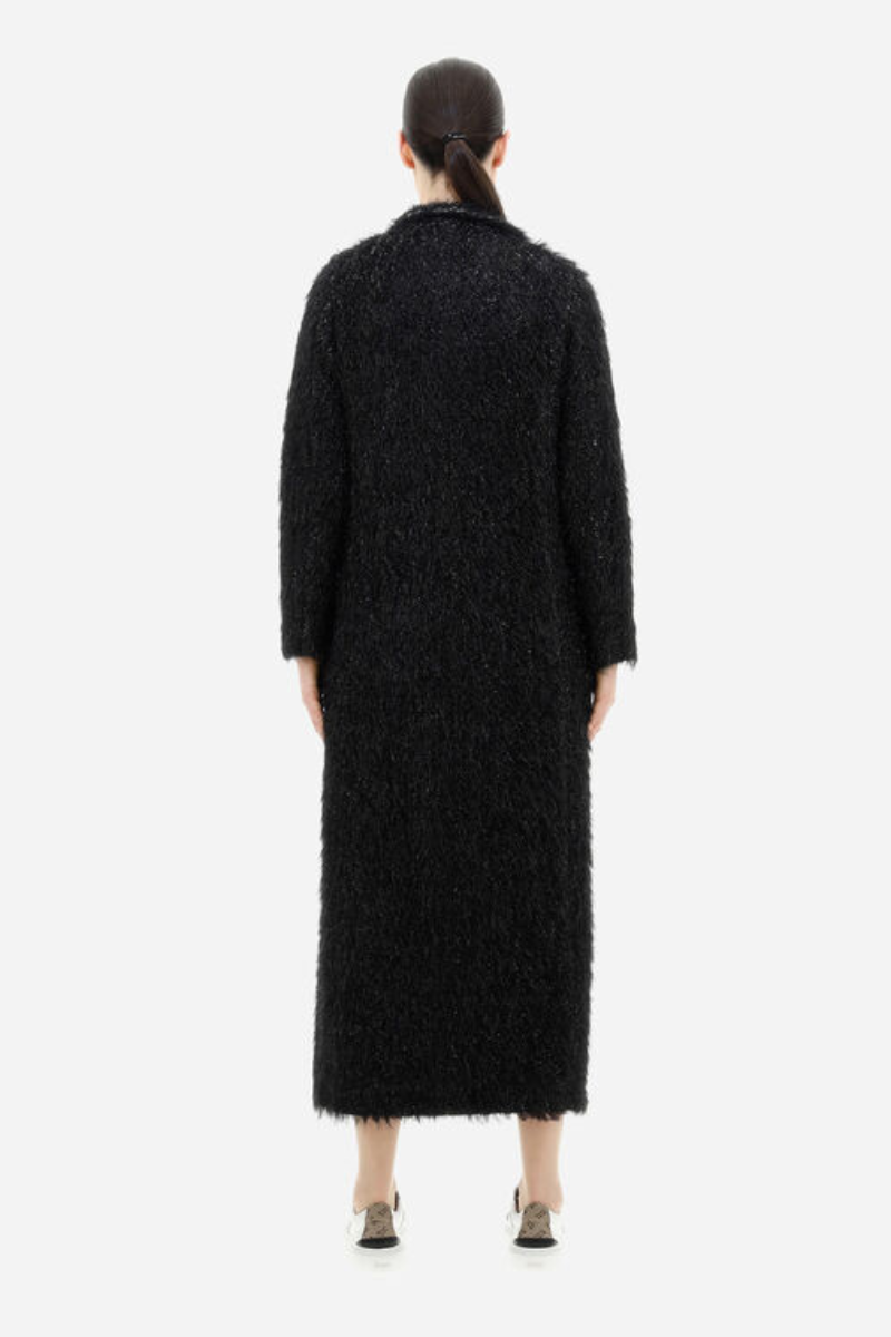 Herno Women's Coat in Sparkling Night Black