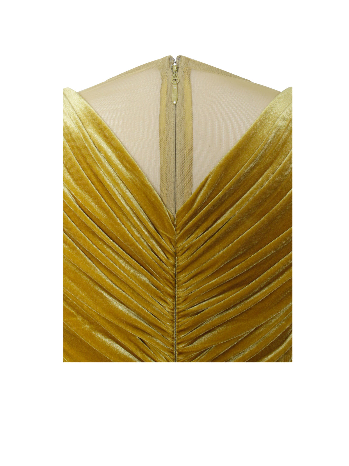 Carey Gold Velvet Long Sleeve Mini Dress (Archive Sale)