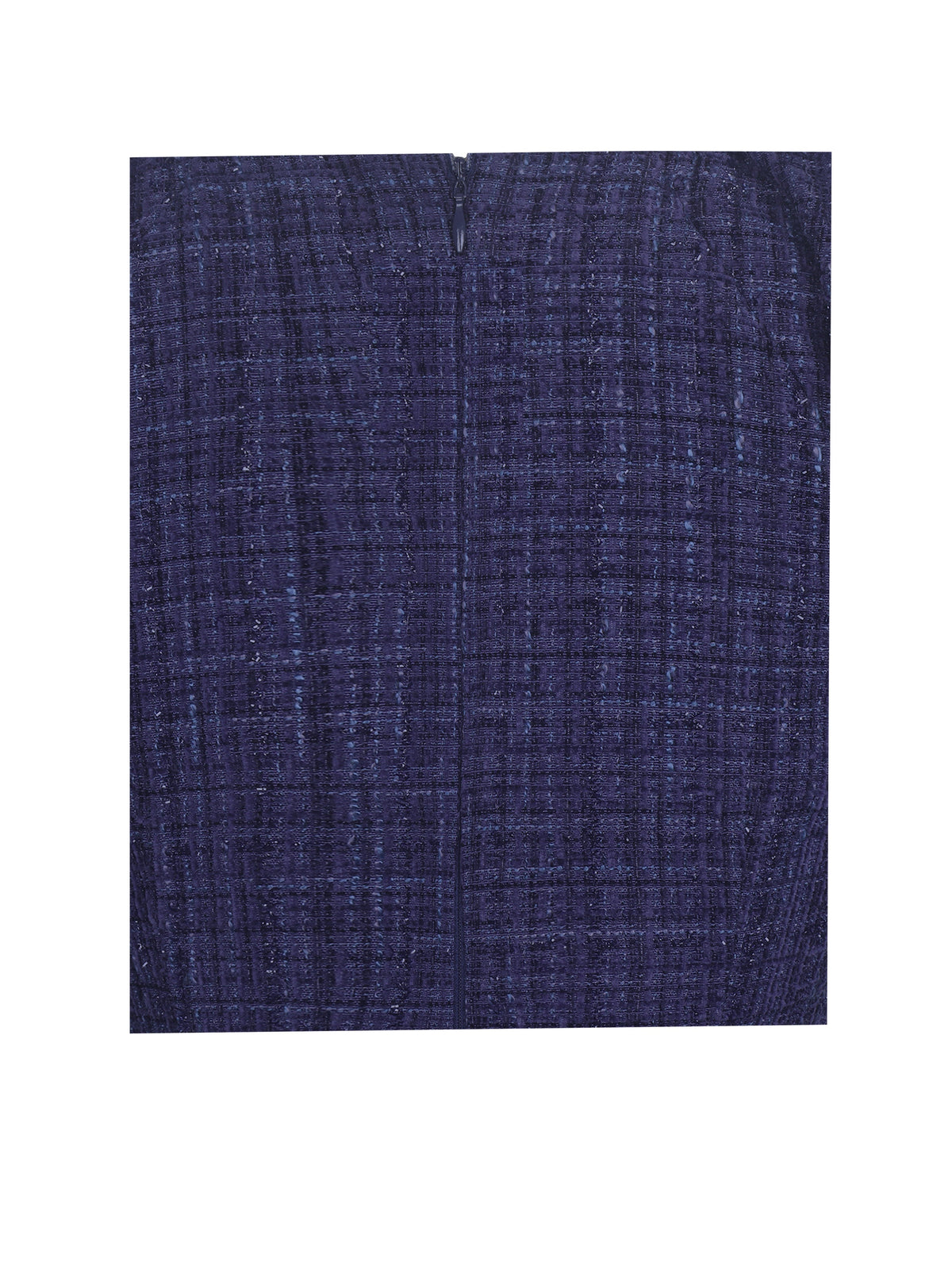 Denise Navy Tweed Ruched Puff Sleeve Mini Dress