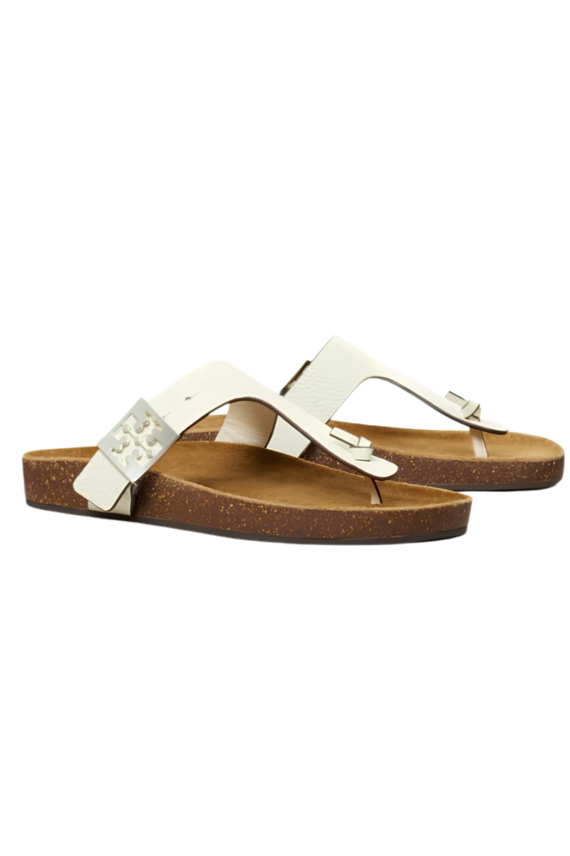 Tory Burch Mellow Thong Sandal Blanc/Light Oak 155186-100