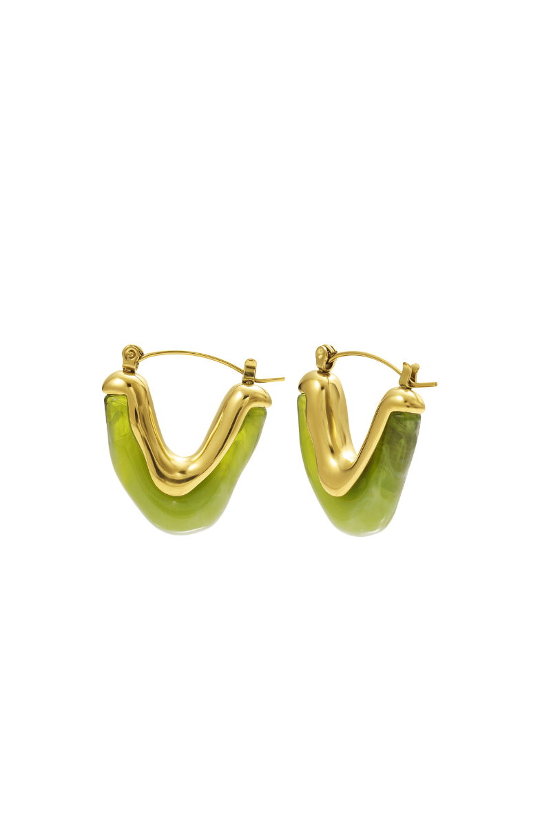 Manner Jewelry Chunky Lucite Hoop Earrings
