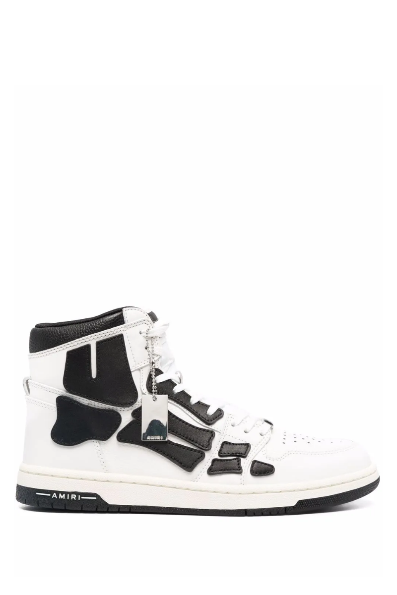 AMIRI Skel High-Top Sneakers - White & Black MFS002111
