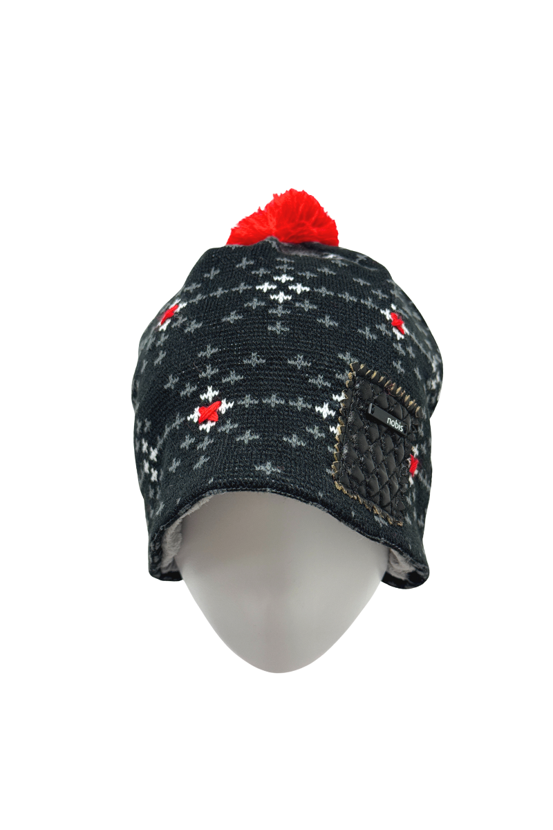 Nobis Wool Beanie - Black/Red