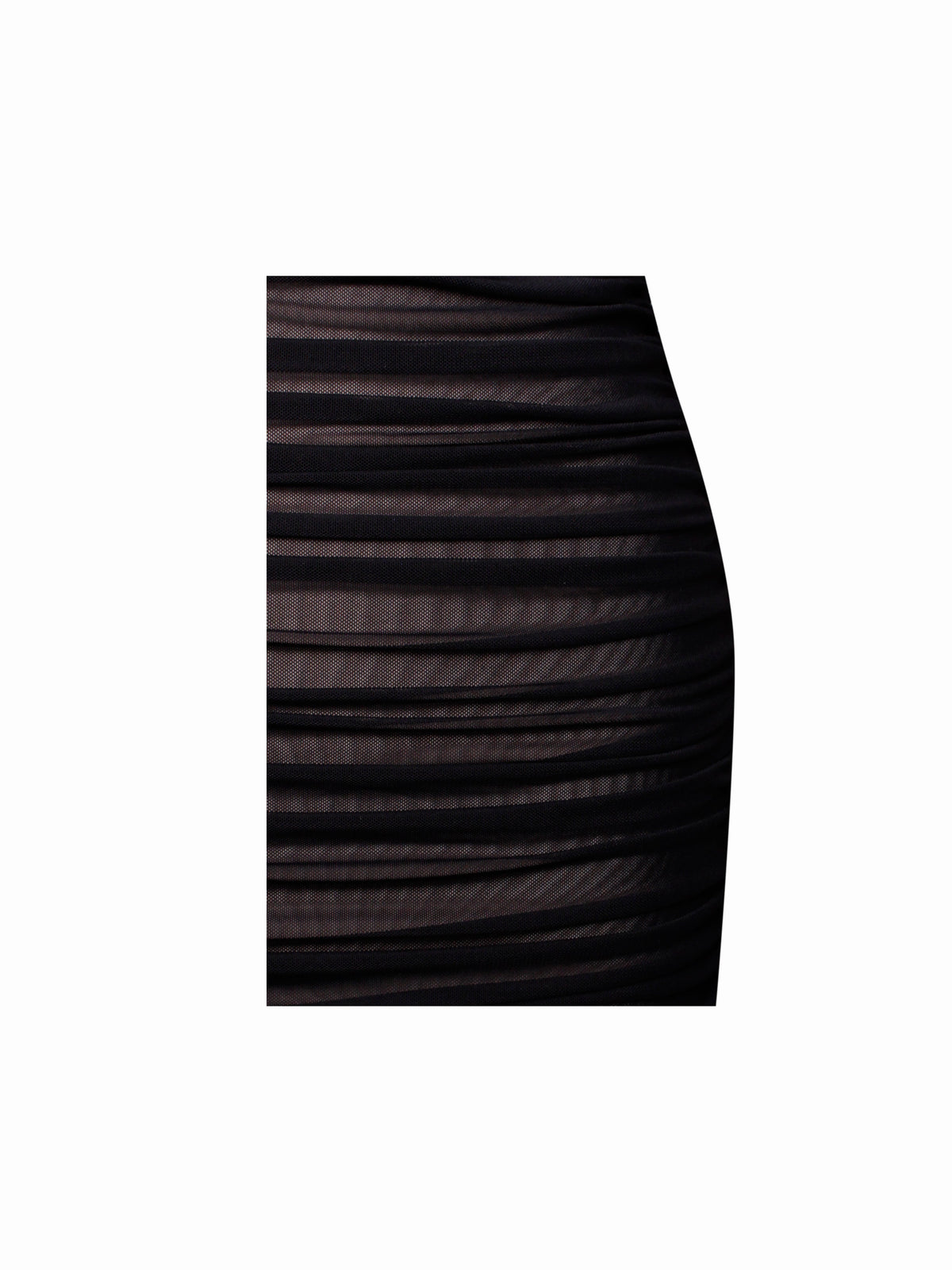Quenby Black Off Shoulder Mesh Maxi Dress (Archive Sale)