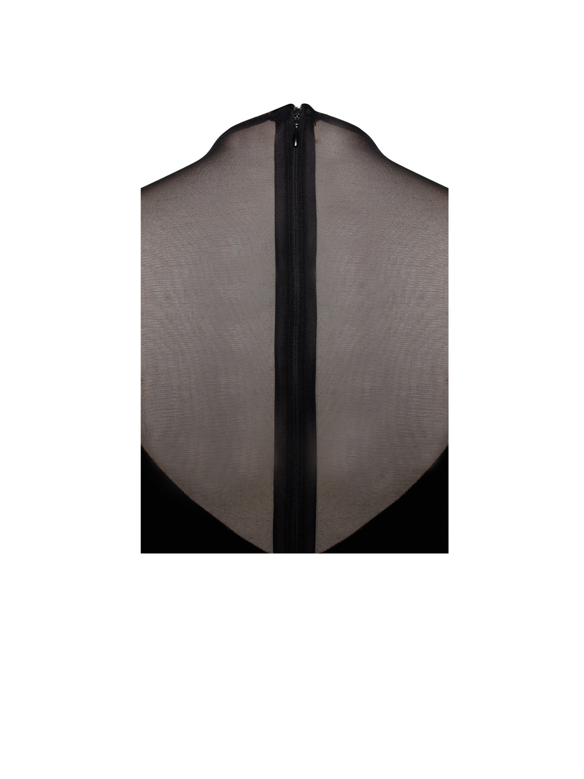 Paislee Black Velvet Mesh Long Sleeve Gown (Archive Sale)