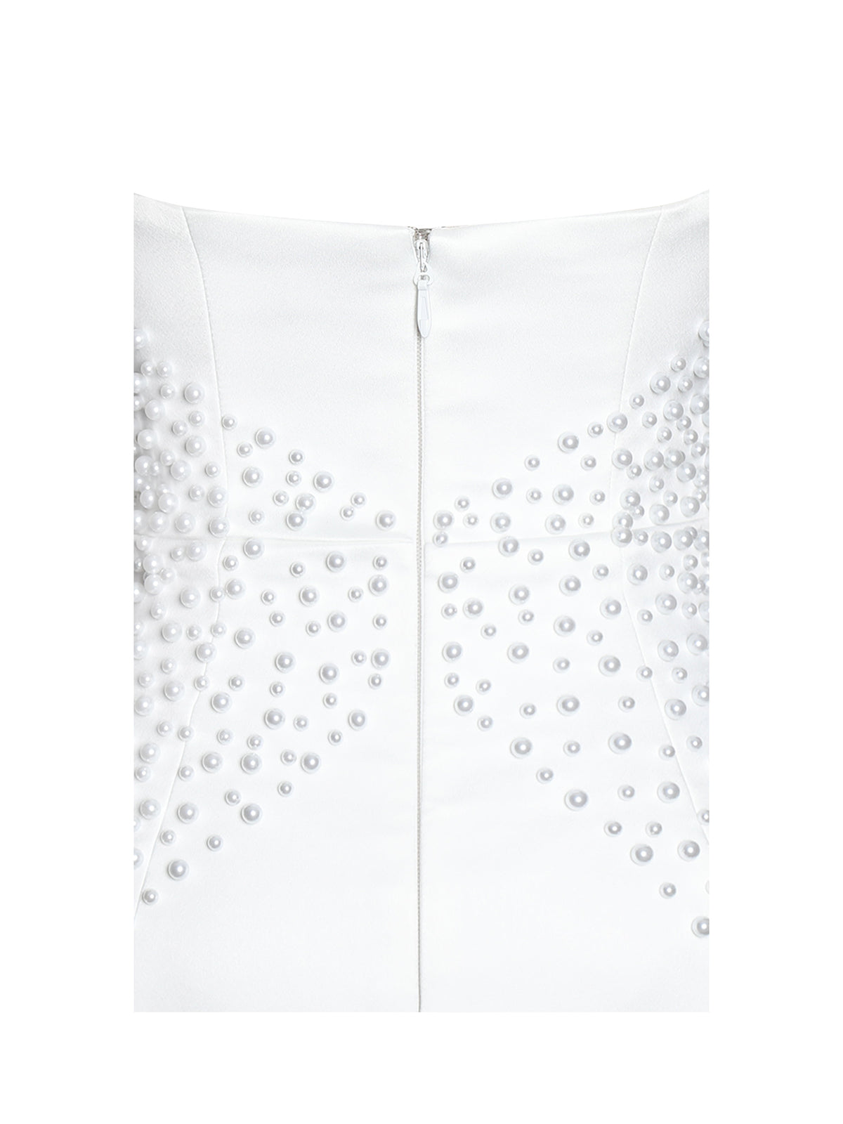 Tais Pearl Beaded Cocoon Shape Sleeveless Mini Dress