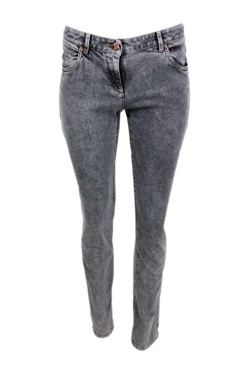 Brunello Cucinelli Grey Denim Pants