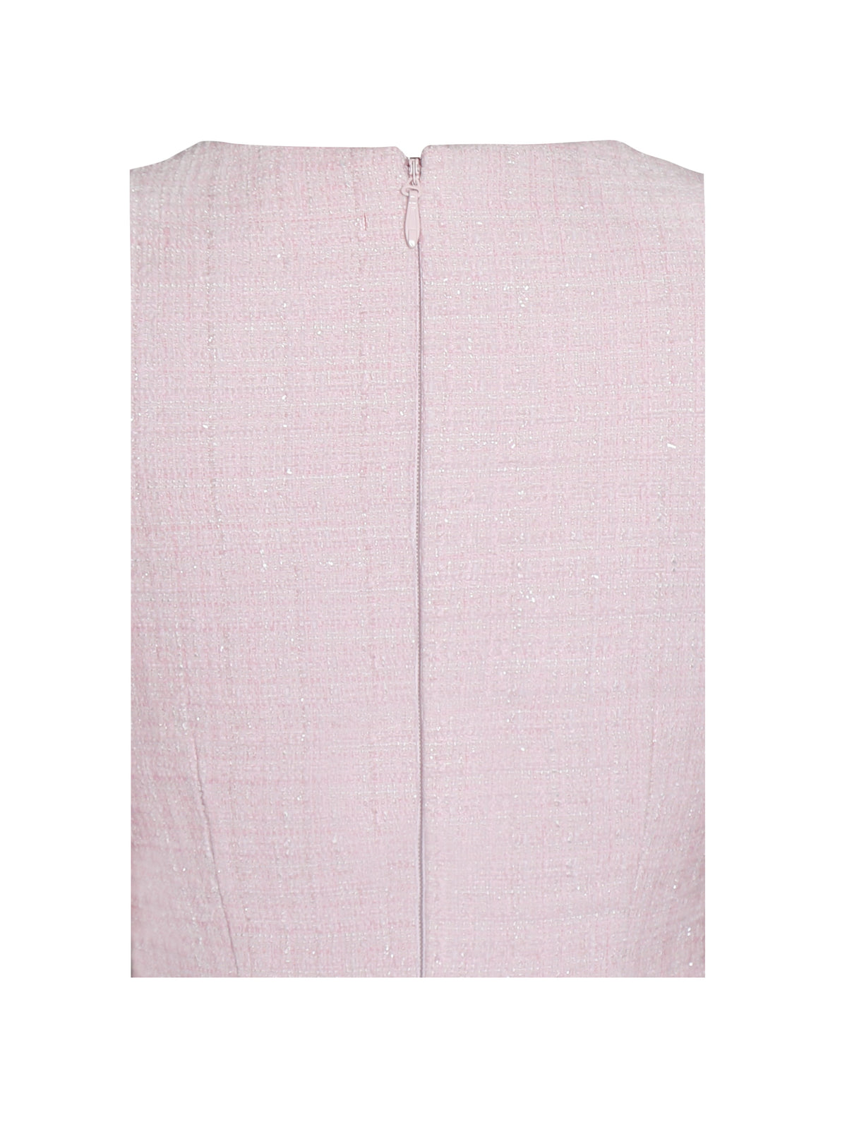 Tae Pink Tweed Long Sleeve Drop Waist Mini Dress (Archive Sale)