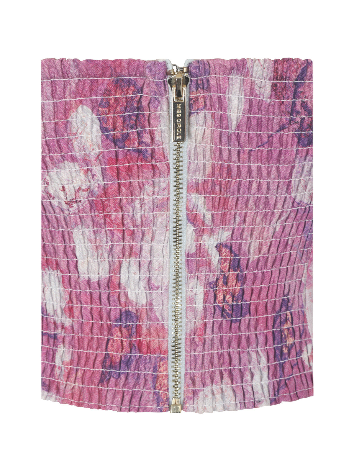 Xamira Blooming Magenta Linen Sweetheart Foldover Top