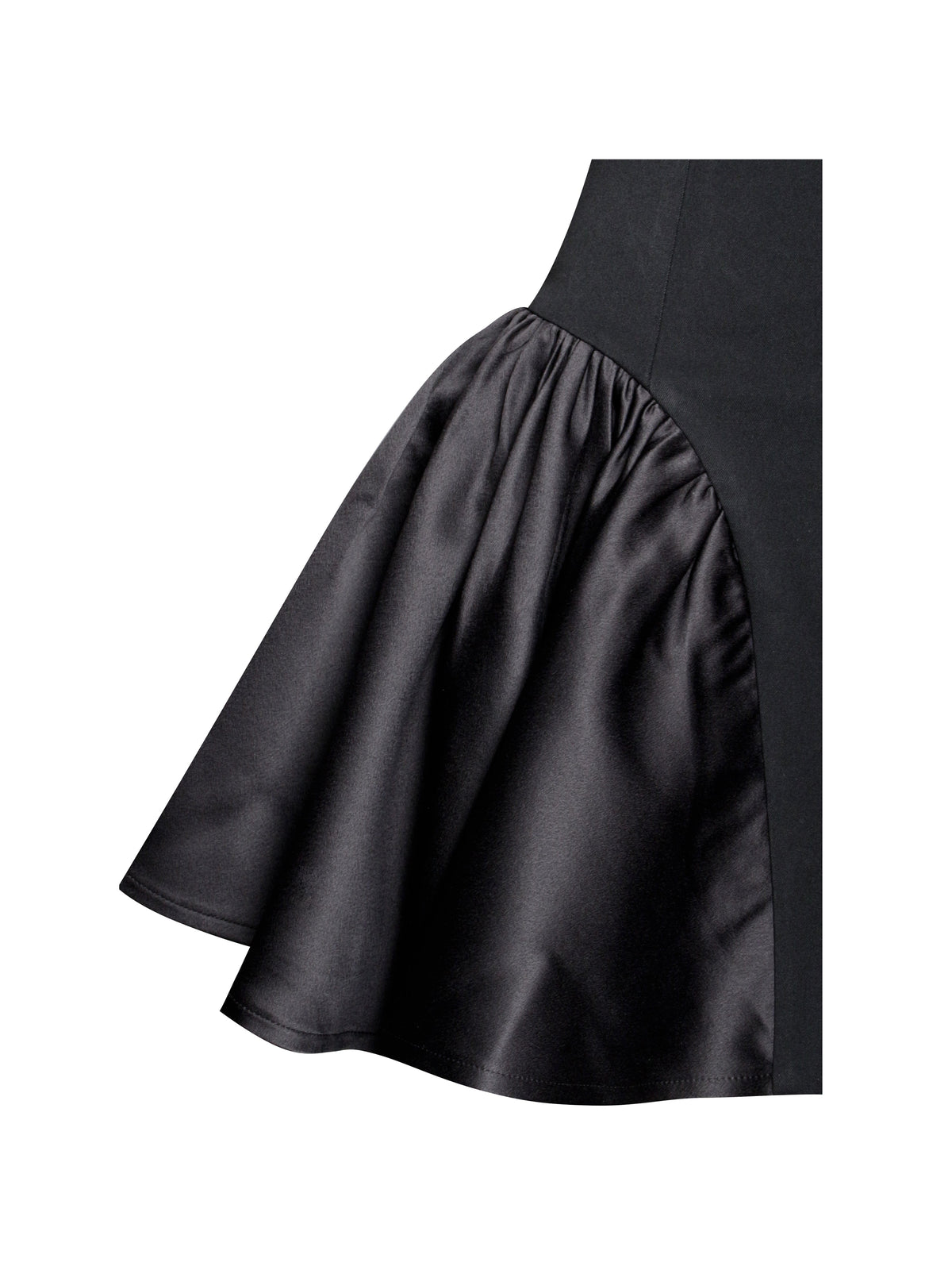 Kaden Black Drop Waist Mini Puffy Dress (Archive Sale)