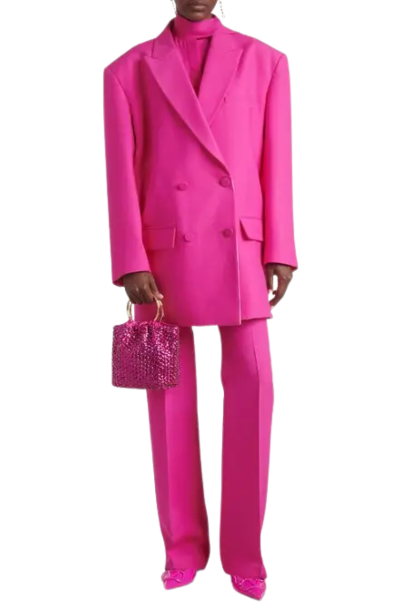 Valentino Garavani Carry Secrets Small embellished bucket bag in Fucsia