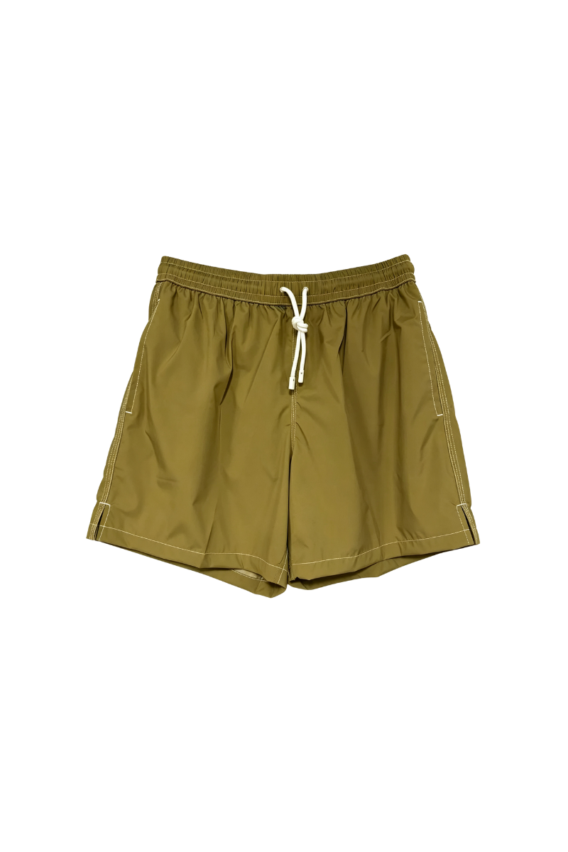 FEDELI Madeira Airstop Swim Shorts Trunks Olive Green