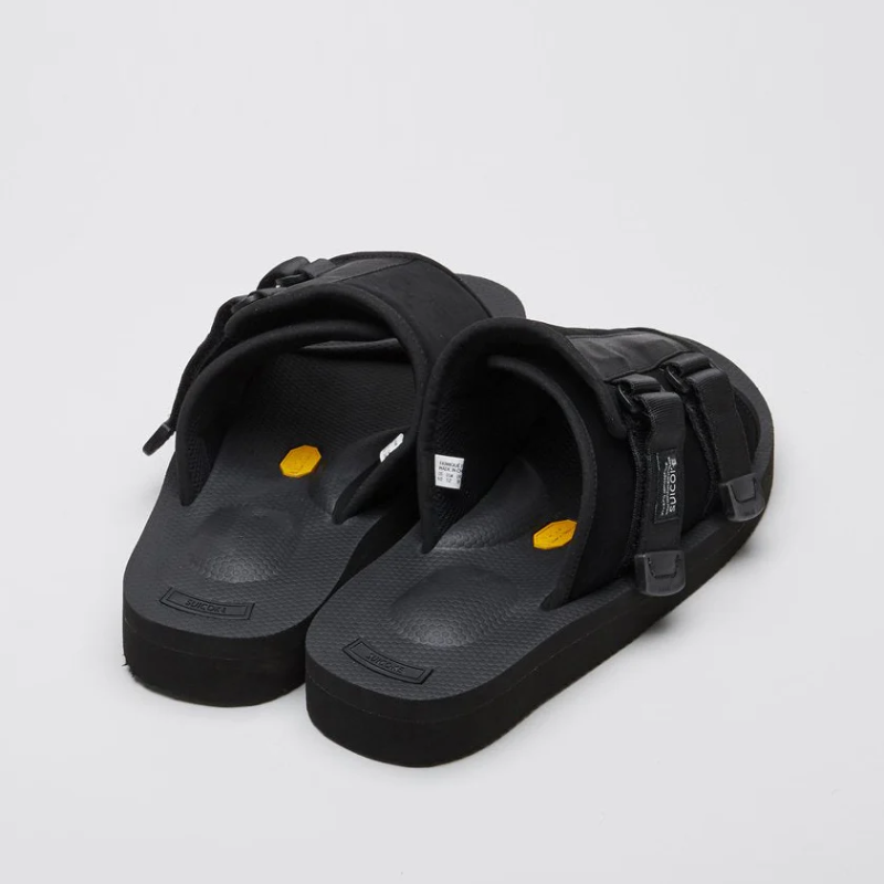Mens | Suicoke KAW-VS Suede Slide Sandal Black