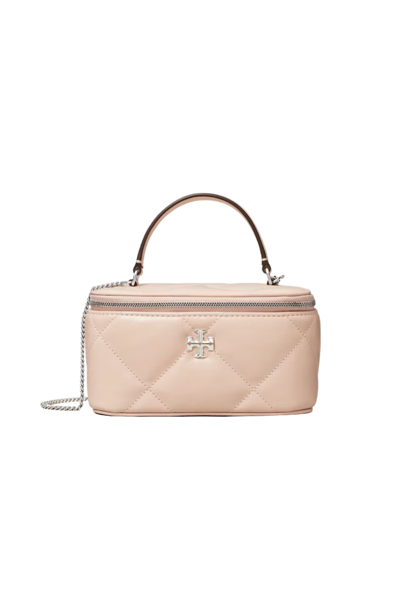 Tory Burch Kira Diamond Quilt Vanity Case Soft Pink 164986-651