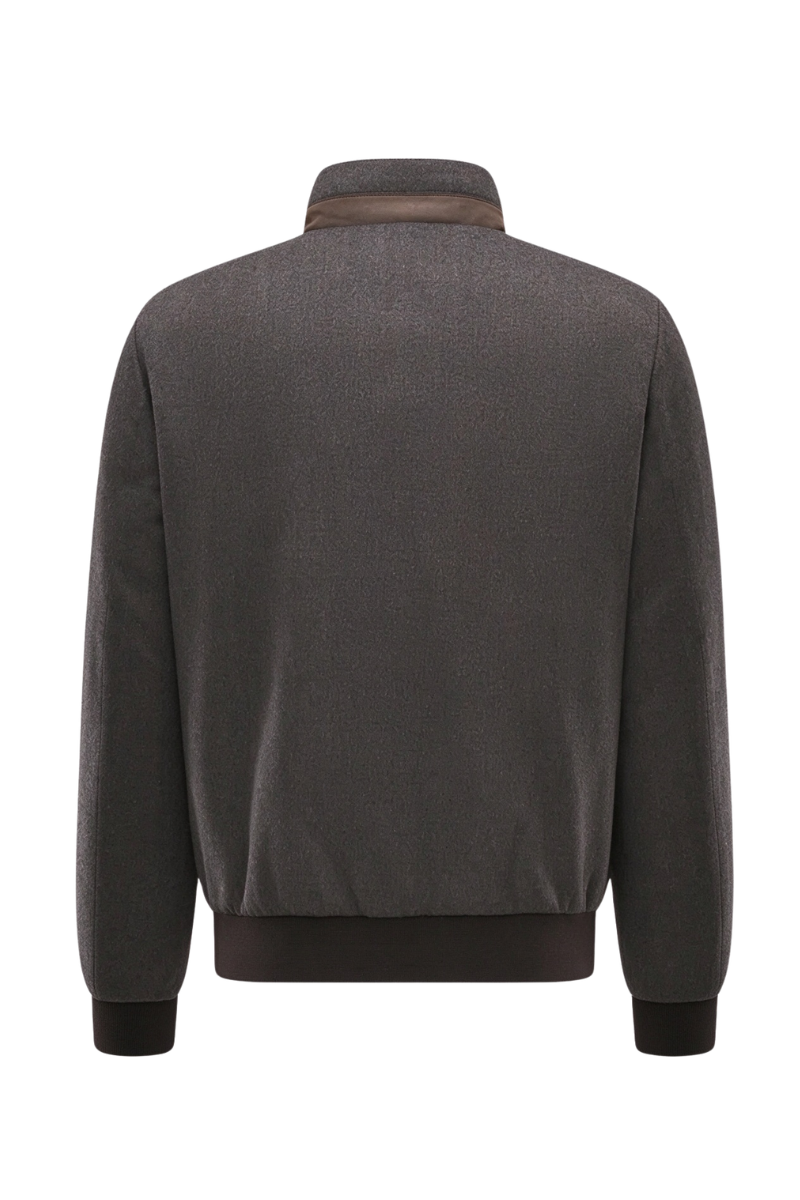 MooRER ALMERICONK Stand Collar Quilted Jacket Grigio