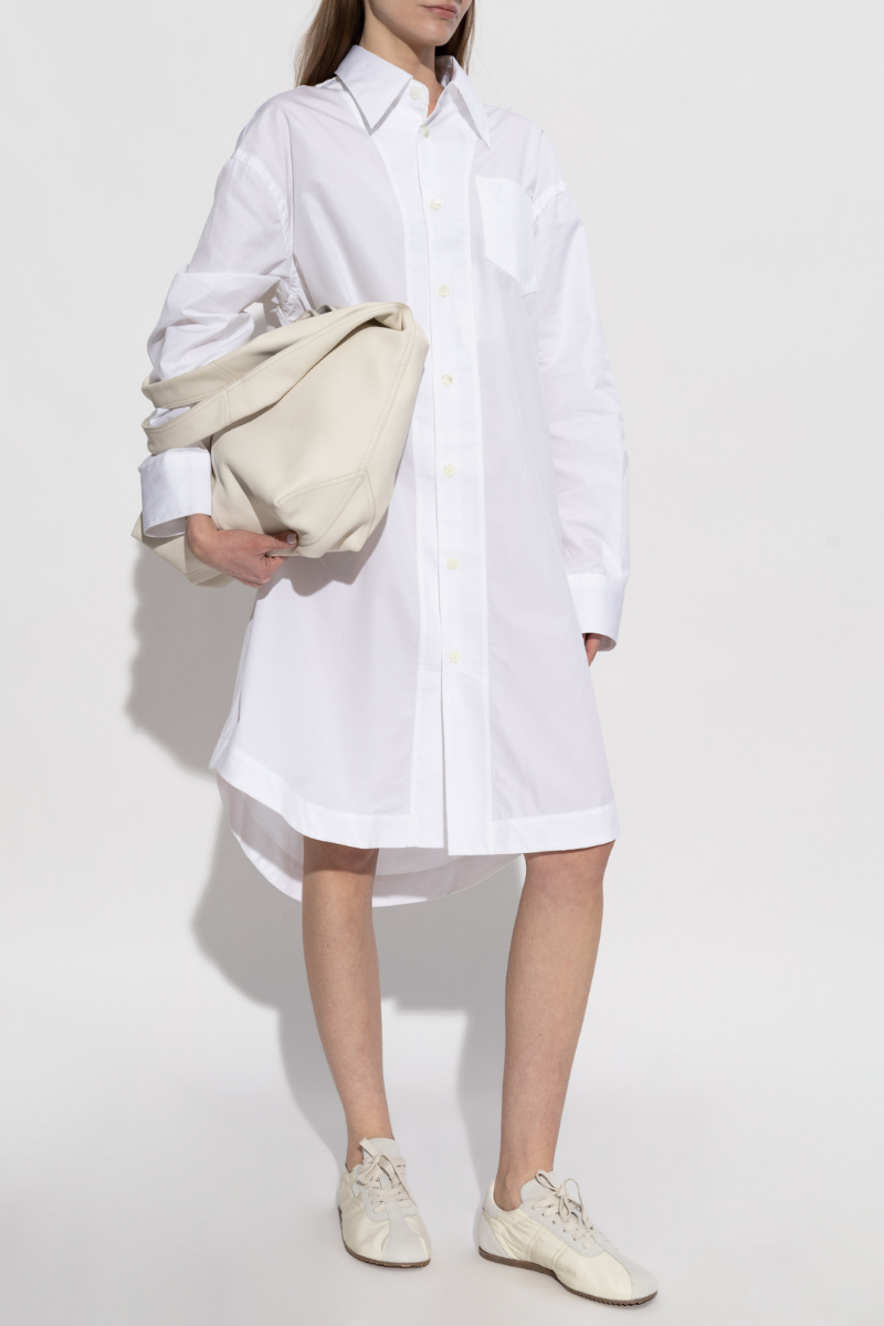 Ami Paris Alexandre Mattiussi White Shirt Dress-White