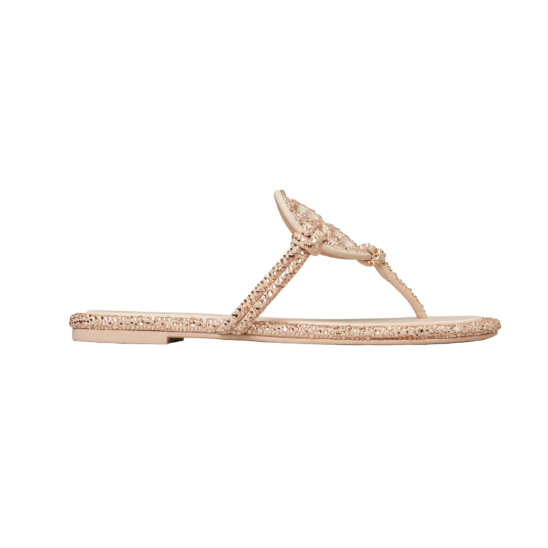Tory Burch Miller Pavé Knotted Sandals Rose Silk