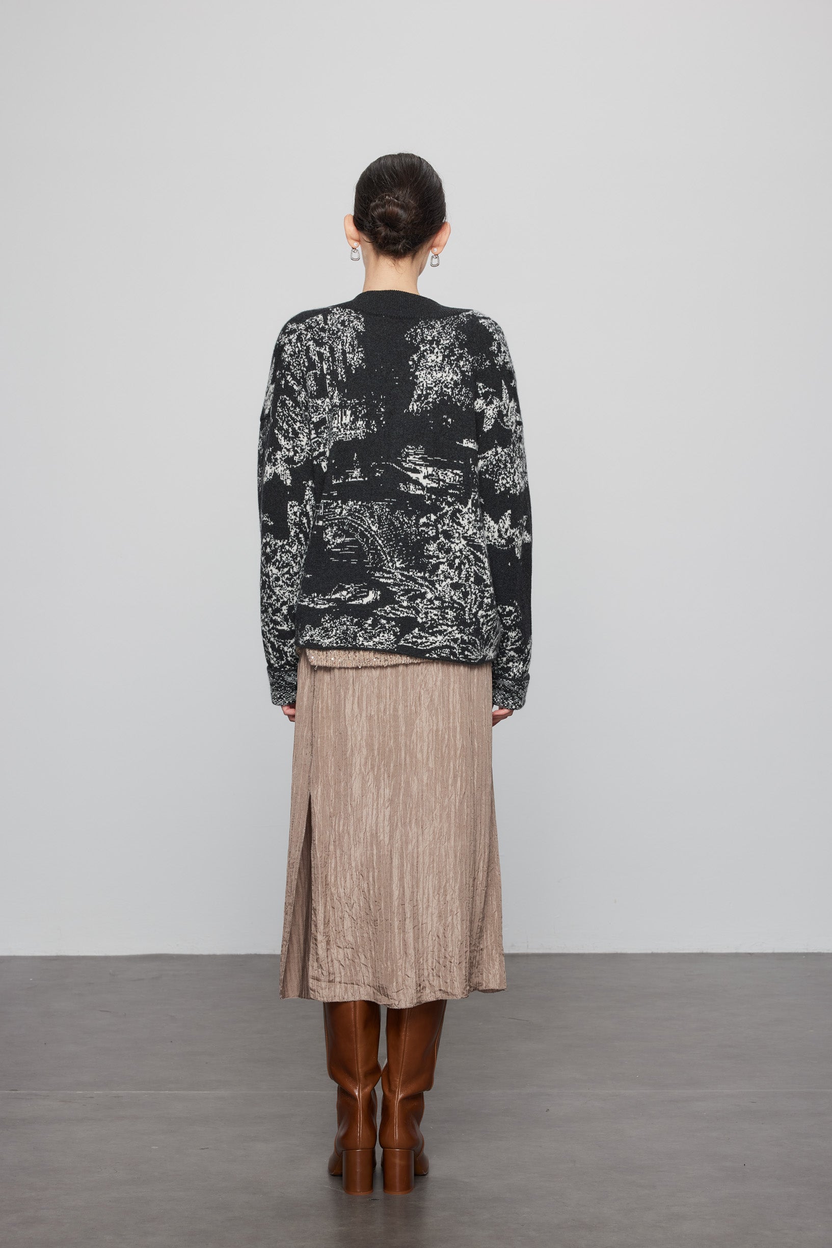 Max Simple Casual Cashmere Cardigan_Black