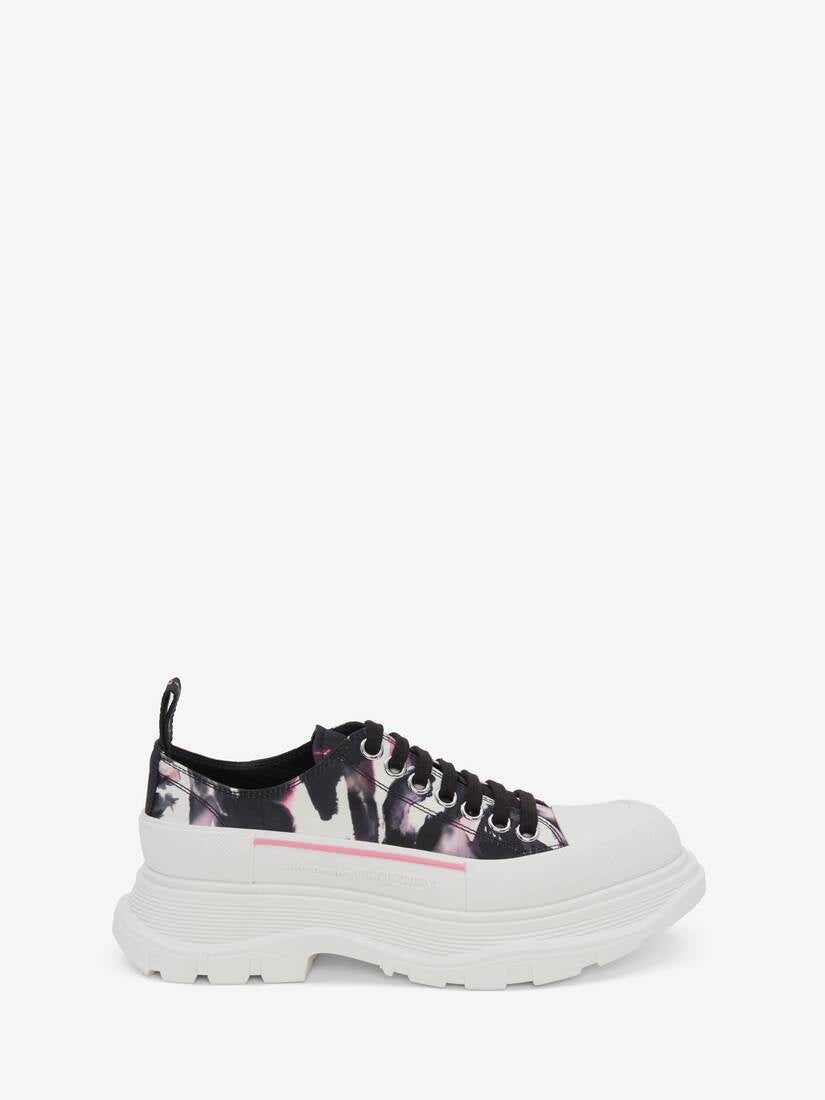 Alexander McQueen  Women's Tread Slick Watercolour Graffiti Lace Up in Multicolour