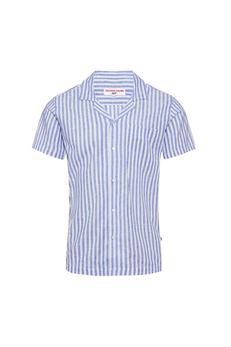 Orlebar Brown Hibbert Classic Stripe-276100-Ice Blue/White