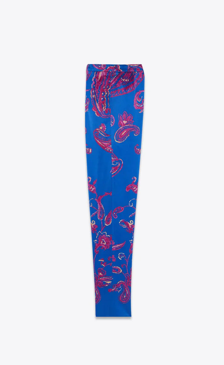 Saint Laurent Pants Cachemire Degrade Pigment Blue Fuchsia