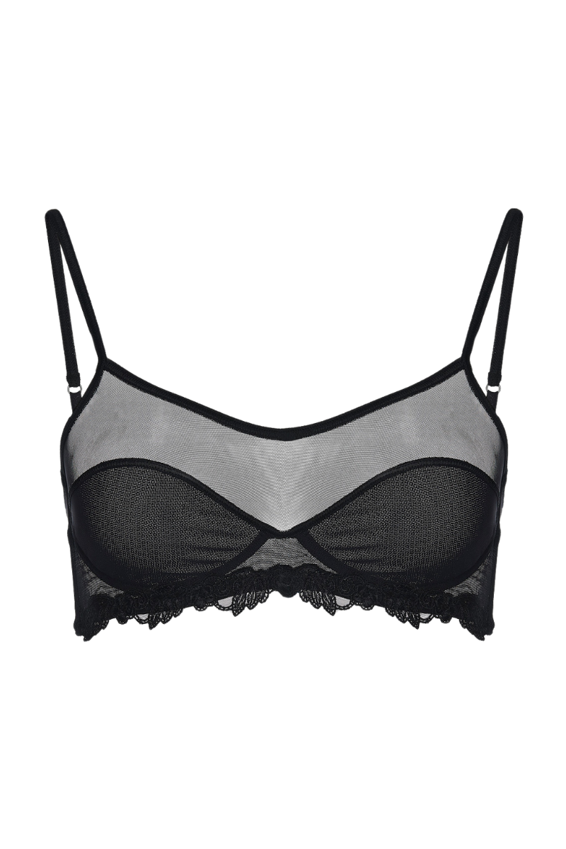 La Perla Black Stretch Tulle Bralette