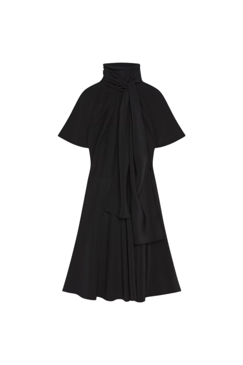 Givenchy Dress With Knot Collar Black BW225314M8