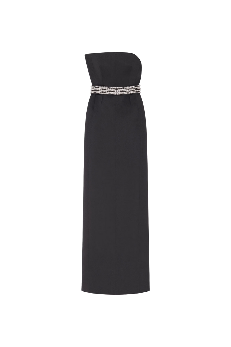 Givenchy Bg Emb Pearl Belt Dress-Black