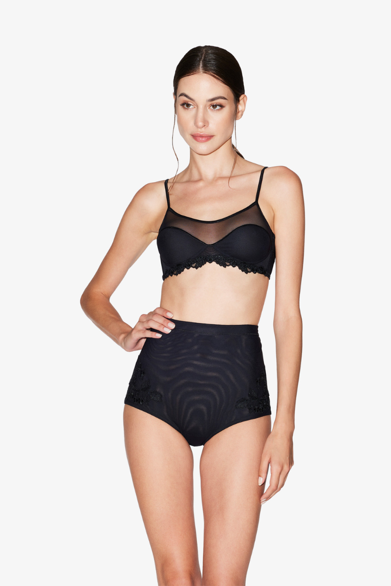 La Perla Black Stretch Tulle Bralette