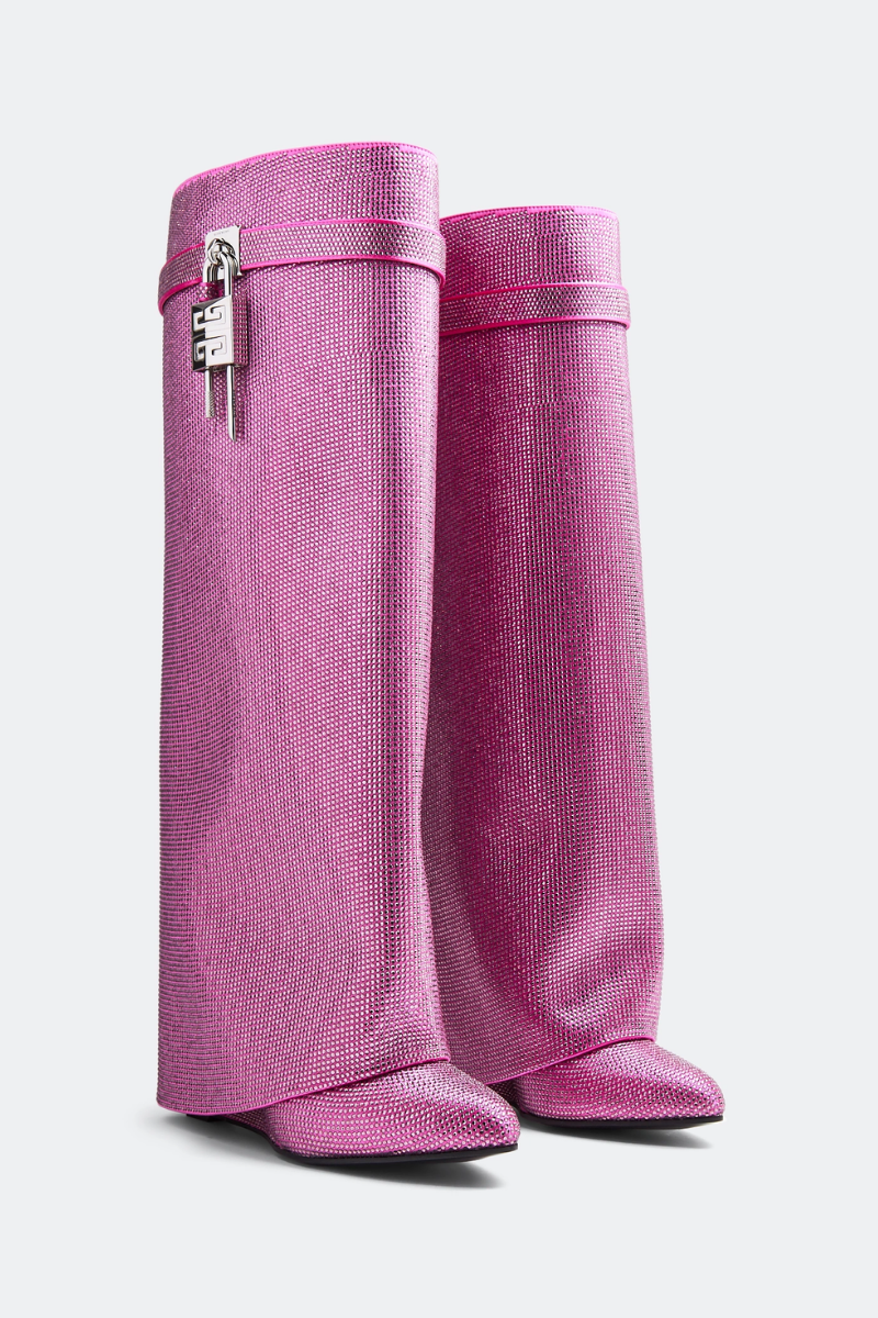 Givenchy Shark Lock Pant Boots 90Mm_Neon Pink