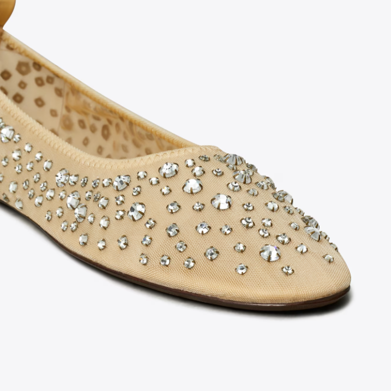 Womens | Tory Burch Crystal Ballet Flats Sheer