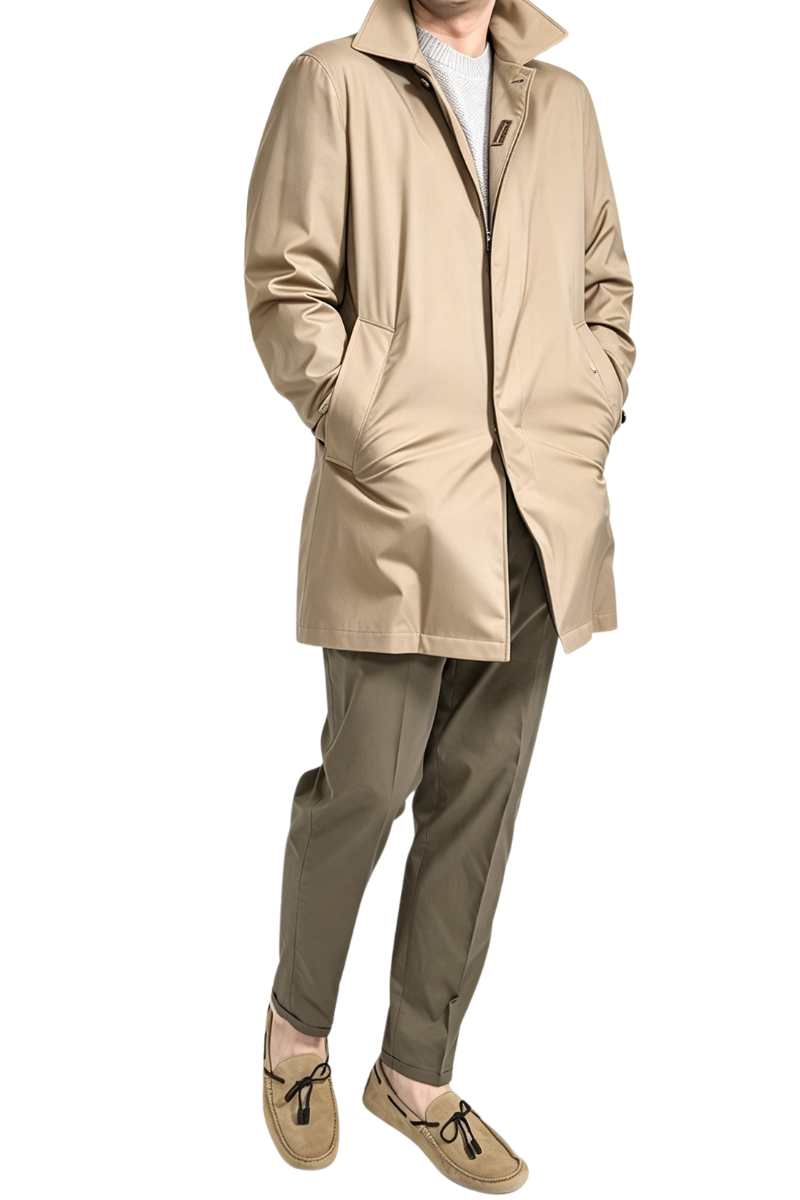 MooRER VITTOR-GO Wool-Silk Coat Beige