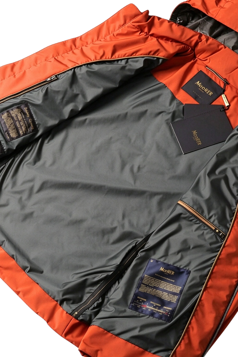 MooRER ALCIDE-STP Stand Collar Short Jacket Arancio