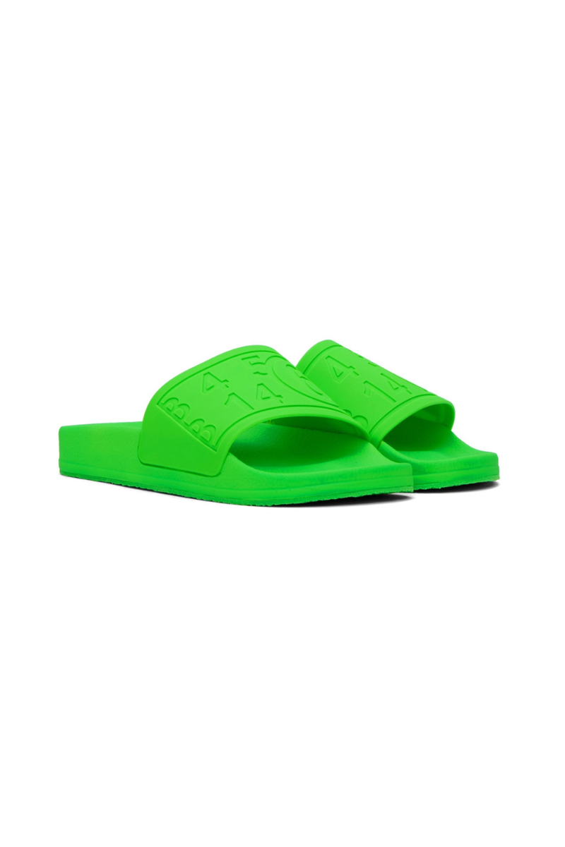 MM6 Maison Margiela Green Embossed Sandals