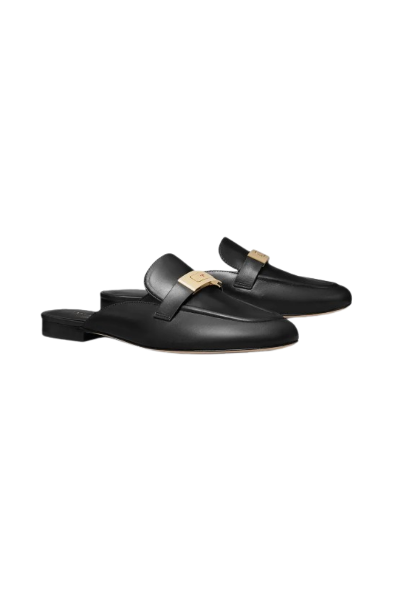 Tory Burch Leelee Loafer Mule Leather Perfect Black 184165-006
