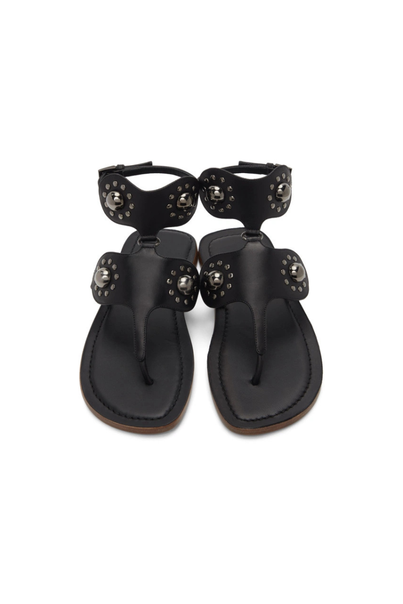 Alaia Women’s METAL DETAILSSPARTIATE SANDALS-Black