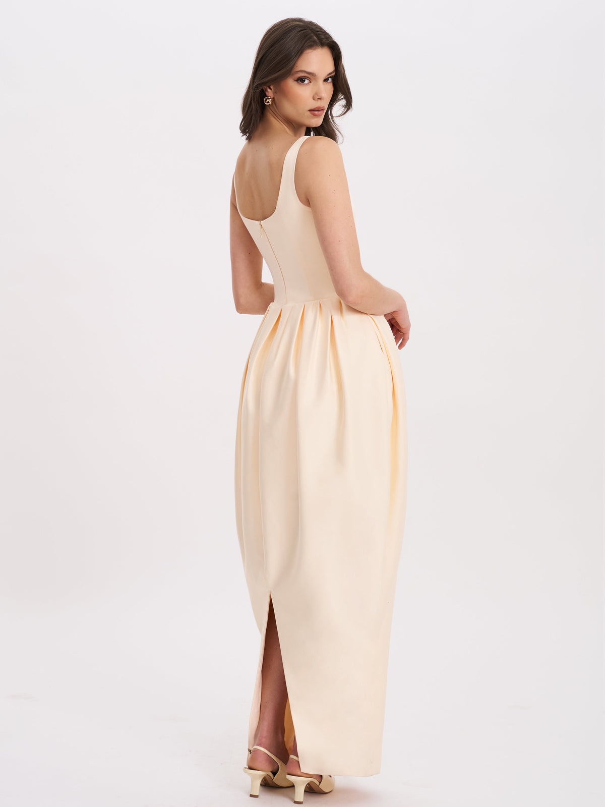 Udana Butter Yellow Drop Waist Tulip Gown (Archive Sale)
